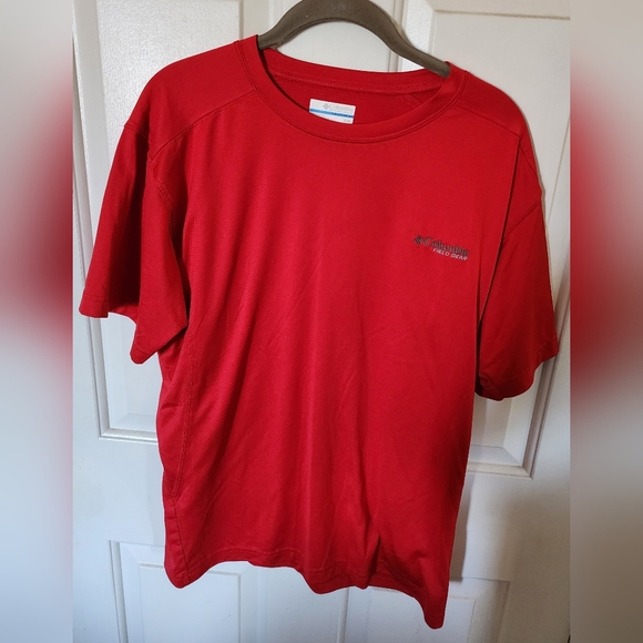 Columbia Field Gear Omni-wick Red Short Sleeve Size M/M Sports Shirt Tee - Picture 1 of 4